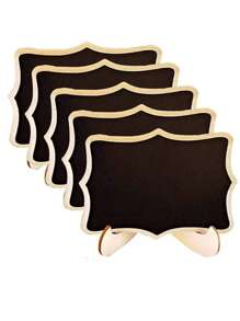 5pcs Wooden Party Direction Sign, Small Label Board For Party - Beige - View 1