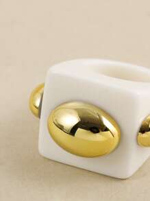 幾何裝飾戒指 - 彩色 - 查看 5