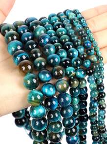 4-10mm Tiger Eye DIY Bead For Women For DIY Jewelry Making - Royal Blue - View 2
