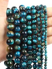 4-10mm Tiger Eye DIY Bead For Women For DIY Jewelry Making - Royal Blue - View 4