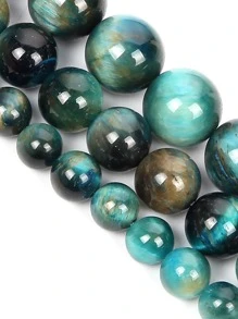 4-10mm Tiger Eye DIY Bead For Women For DIY Jewelry Making - Royal Blue - View 6