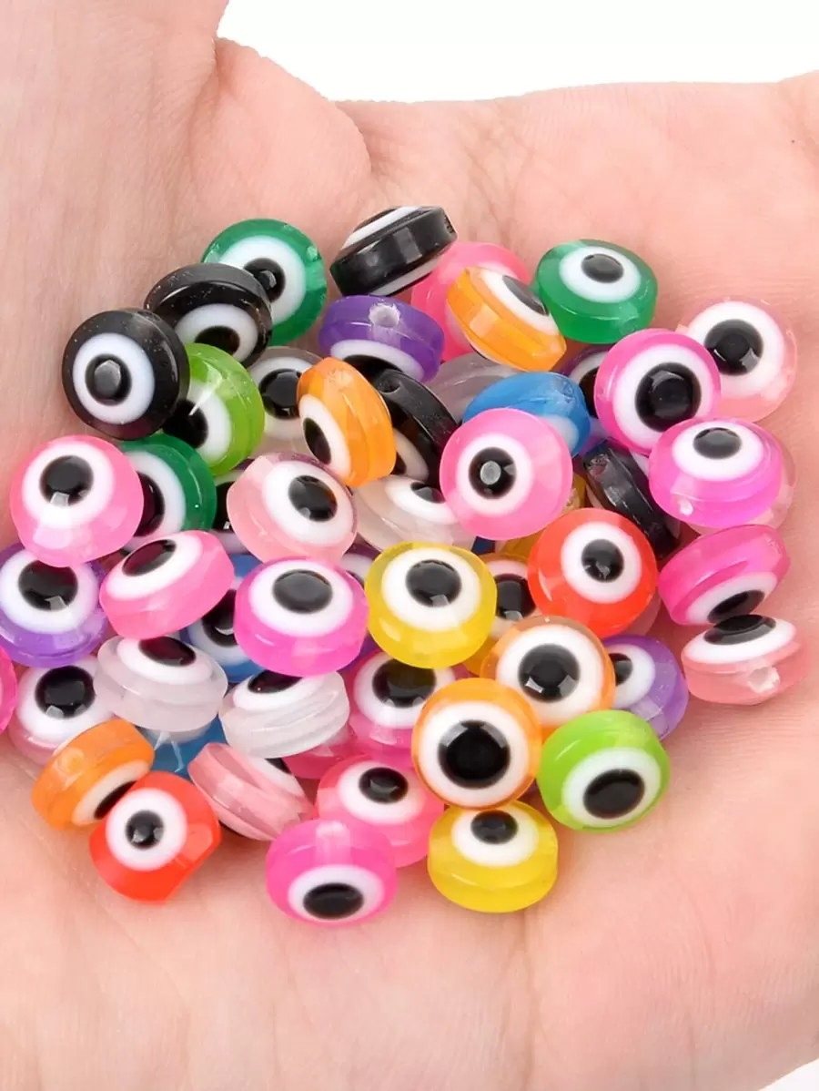 50入組/套眼睛形狀DIY珠子 - 彩色 - 查看 1