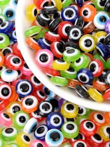 50入組/套眼睛形狀DIY珠子 - 彩色 - 查看 2