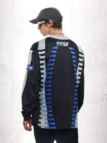 Men Letter Graphic Drop Shoulder Tee - Multicolor - View 2