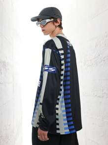 Men Letter Graphic Drop Shoulder Tee - Multicolor - View 3