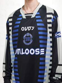 Men Letter Graphic Drop Shoulder Tee - Multicolor - View 4