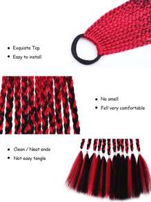 Kids Short Synthetic Hair Braid - Multicolor - View 3