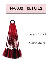 Kids Short Synthetic Hair Braid - Multicolor - View 4