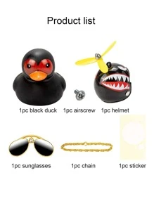 Cartoon Duck Design Car Ornament, Rubber Duck - Multicolor - View 3