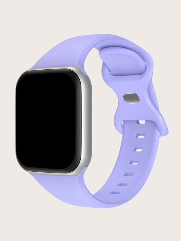 1pc Unisex Solid Color Silicone Watch Band Compatible With Apple Watch Ultra/Se/9/8/7/6/5/4/3/2/1 Apple Watch Band, For 38mm/40mm/41mm/42mm/44mm/45mm/49mm Apple Watch Strap, Suitable For Sports, Soft, Comfortable And Waterproof