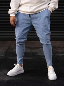 Quần Jeans Skinny Túi Xiên Cho Nam - Rửa nhẹ - Xem 1