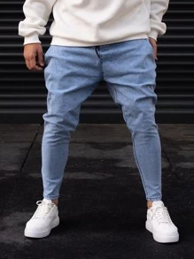 Quần Jeans Skinny Túi Xiên Cho Nam - Rửa nhẹ - Xem 3