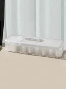 1pc Clear Data Cable Storage Box - White - View 1