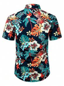 NITAGUT Áo sơ mi Nam Nút phía trước Nhiệt đới Boho - Nhiều màu - Xem 2