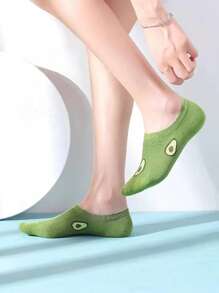 5pairs Women Fruit Pattern Fashionable Invisible Socks For Spring & Summer - Multicolor - View 3