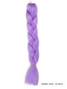 Gói 1 tóc tết lớn 24 inch phù hợp cho phụ nữ và trẻ em, ngày lễ hàng ngày và trang phục hóa trang tết tóc tổng hợp màu xám thời trang, tóc nối móc, tóc nối dệt chịu nhiệt độ cao hữu ích và khéo léo cho lễ hội Halloween và Giáng sinh, lễ hội âm nhạc Carnival năm mới - Màu Hoa oải hương tím - Xem 3