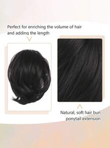 短直筒馬尾合成纖維接髮 - 彩色 - 查看 6