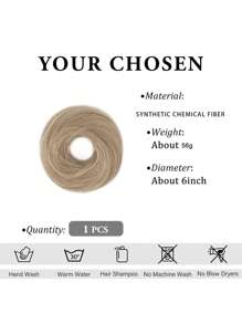 短直筒馬尾合成纖維接髮 - 彩色 - 查看 7