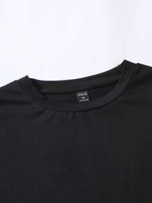 Manfinity Homme Lỏng lẻo phù hợp Nam In Gấu Thả vai Áo thun - màu đen - Xem 3