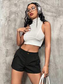 SHEIN ICON Gorpcore Flap Pocket Side Cargo Shorts