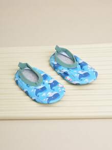 學院水襪適用於男孩卡通海豚圖案涉水鞋