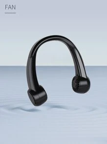 1pc Black Neck Hanging Fan With Charging Cable, Rechargeable Electric Fan For Home - Black - View 6