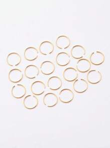 40入組/套極簡鼻環不銹鋼受歡迎穿孔身體鏈禮品適合女士和男士,不銹鋼首飾類 - 金黃色 - 查看 4