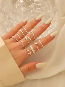 12 stks/set Maan & Ster Decor Ring