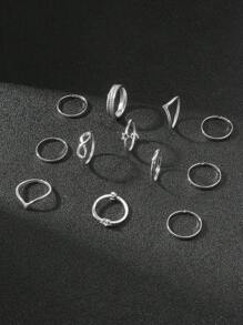 12 stks/set Maan & Ster Decor Ring