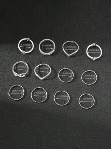 12 stks/set Maan & Ster Decor Ring
