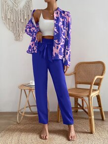Chiquease Floral Print Shirt & Trousers - Multicolor - View 3