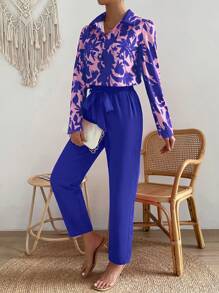 Chiquease Floral Print Shirt & Trousers - Multicolor - View 5