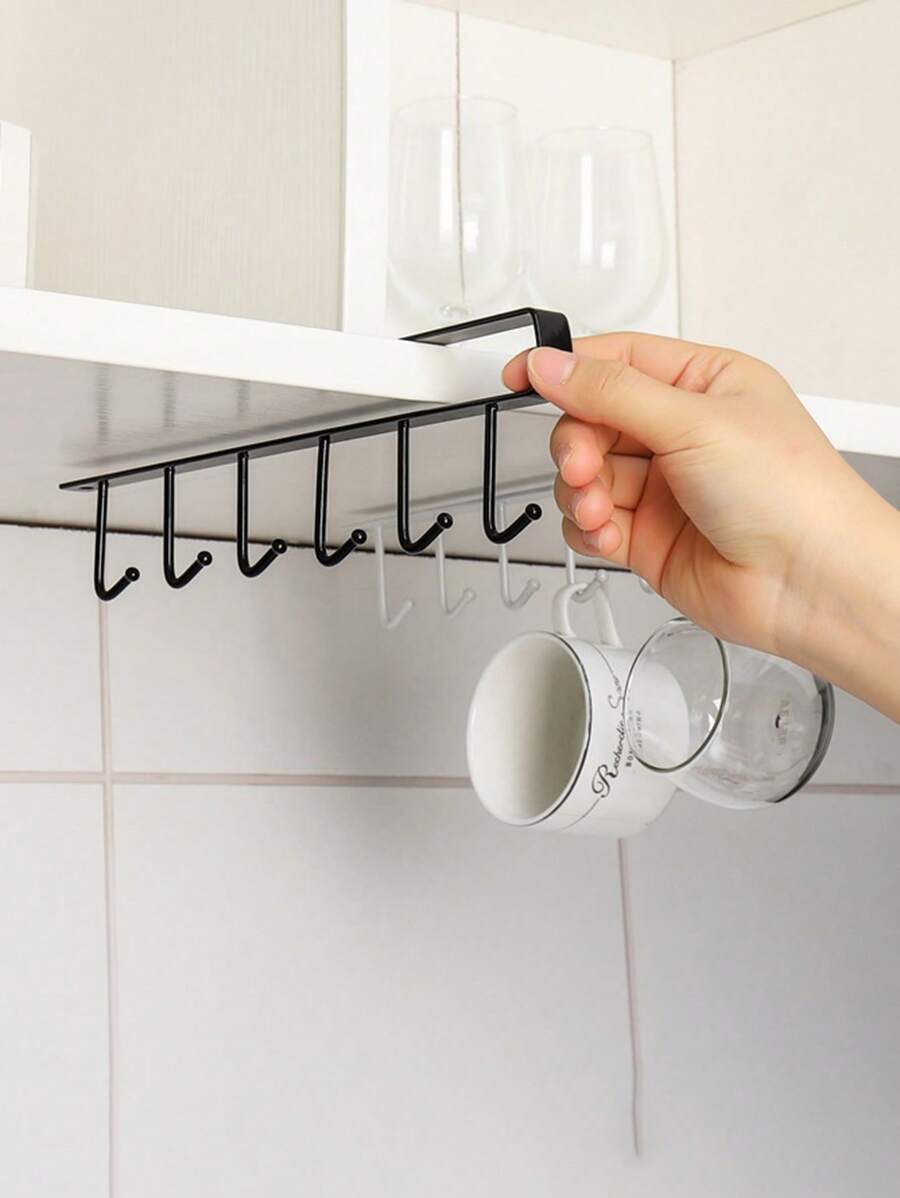 1 pieza de color al azar alacena Taza almacenamiento golpe libre Herramientas de cocina Estante de almacenaje para casa - Multicolor - Ver 1
