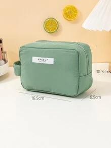字母拼接化妝包，化妝袋，化妝包，護膚袋，化妝品收納盒，旅行必備，郵輪必備，宿舍必備，婚禮伴娘禮物，母親禮物，生日禮物，朋友和老師禮物，家居裝飾，浴室客廳臥室裝飾，浴室收納盒，珠寶收納盒，唇油收納盒，指甲油收納盒，化妝品收納盒，化妝盒 - 綠色 - 查看 3