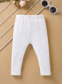 嬰兒2入組印花緊身打底褲 - 白色 - 查看 3