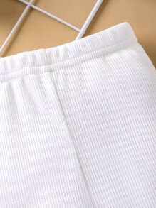 嬰兒2入組印花緊身打底褲 - 白色 - 查看 6