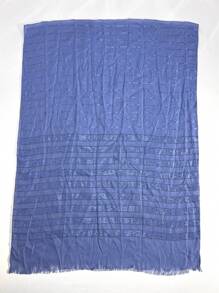 chiếc khăn quàng cổ thời trang cho nữ họa tiết sọc thô viền cho kỳ nghỉ - Màu xanh ngọc - Xem 3