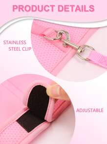 Supet 1pc Breathable Rabbit Harness & 1pc Leash For Small Animal For Outdoor