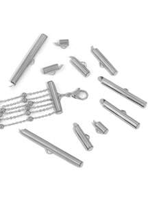 20入組/套休閒不銹鋼幾何DIY珠寶配飾適用於女士DIY首飾製作 - 銀色 - 查看 1