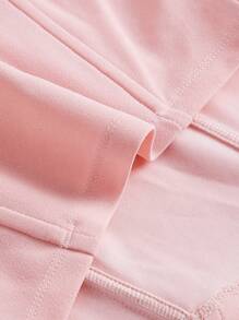 SHEIN MOD 浪漫粉色紧身胸衣约会夜上衣蝴蝶结前褶饰边头巾下摆短款抹胸上衣 - 淺粉色 - 查看 4