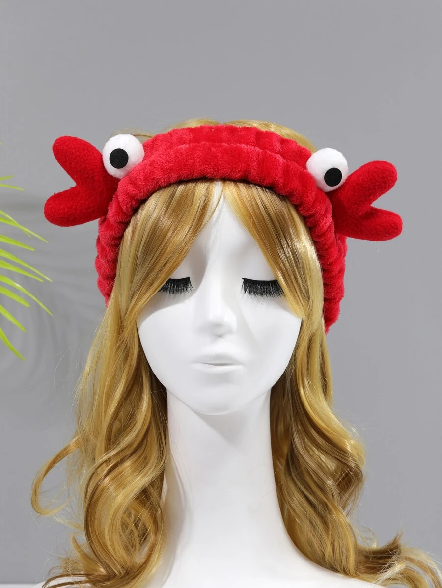 1 Dây buộc tóc thời trang trang trí mắt hoạt hình dành cho nữ, dành cho cuộc sống hàng ngày - Đỏ - Xem 1