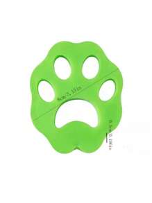 1入組綠色棉絨刷貓爪形矽膠脫毛器可水洗洗衣球家用