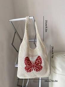 Túi móc nhỏ họa tiết bướm rỗng cho kỳ nghỉ - Nhiều màu - Xem 4