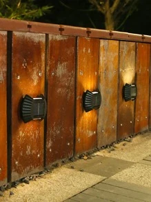 1 đèn treo năng lượng mặt trời ABS, đèn năng lượng mặt trời gắn tường màu vàng hiện đại cho sân vườn, đèn chiếu sáng ngoài trời cho lối đi, sân, hiên - Màu vàng - Xem 7