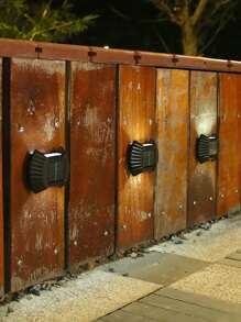 1入組ABS太陽能燈籠創意貝殼形戶外花園太陽能燈籠 - 白色 - 查看 8