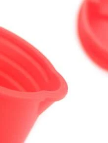 1pc Silicone Melting Pot, Creative Chocolate Jar For Kitchen Baking - Orange - View 5