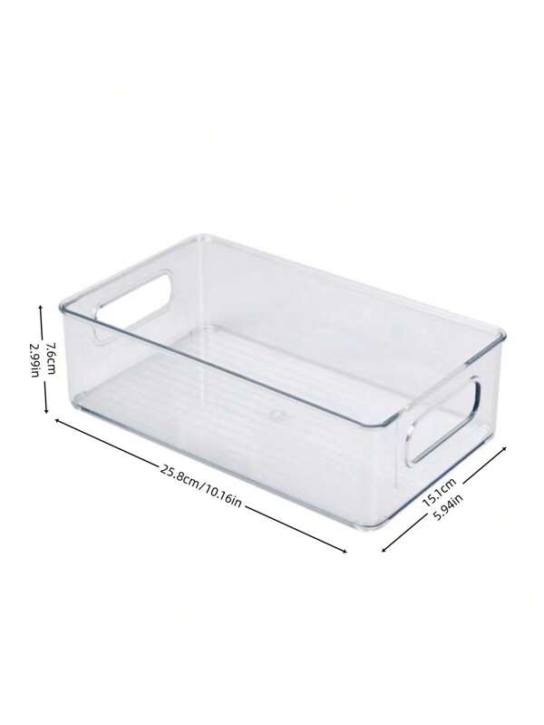 1pc PP Food Storage Container, Minimalist Clear Food Storage Box For