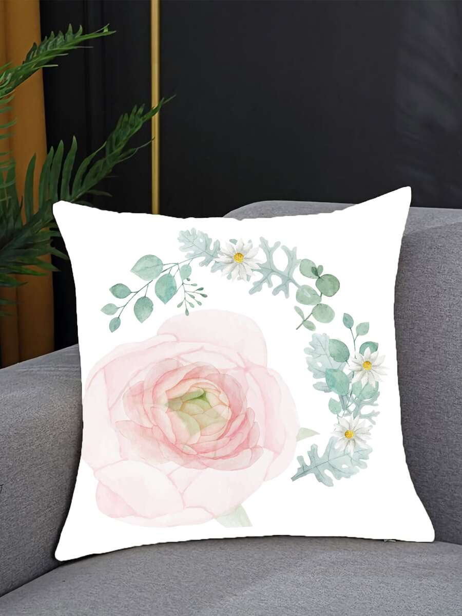 1入組沙發無填充物花卉圖案裝飾抱枕套 - 彩色 - 查看 1