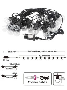 1 Đèn Dây Nhựa, Đèn Trang Trí Độ Dài Chống Thấm Nước Theo Chủ Nghĩa Hiện Đại Cho Gia Đình - Màu vàng - Xem 4