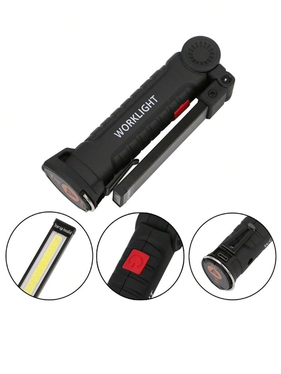 1pc ABS Flashlight, Modernist Portable Torch For Home - White - View 1